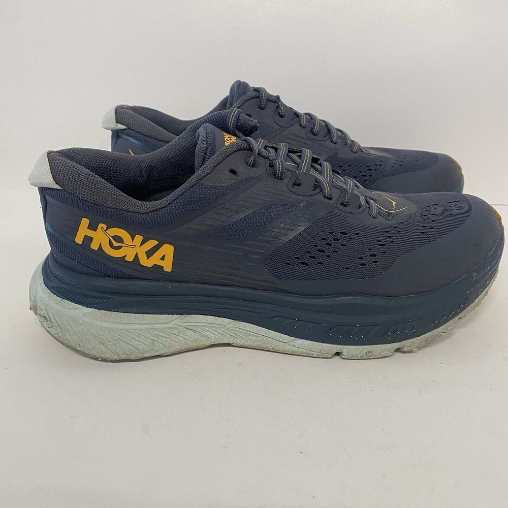 Hoka One One Stinson ATR 6 Men Size 8.5 Blue Athletic Running Shoes 3658
